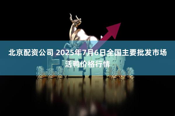 北京配资公司 2025年7月6日全国主要批发市场活鸭价格行情